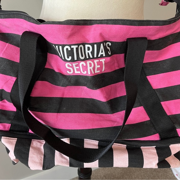 Victoria’s Secret pink striped crossbody - Picture 3 of 13